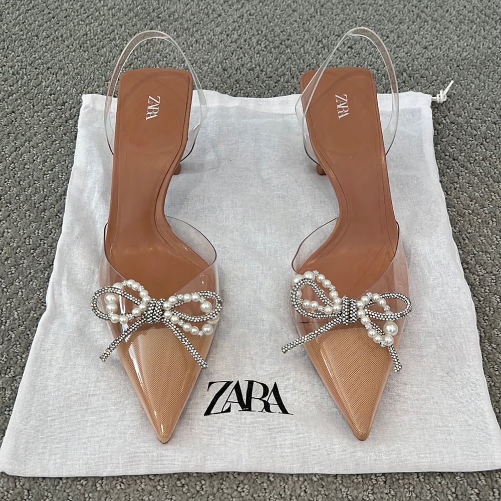 Zara bow sling back
